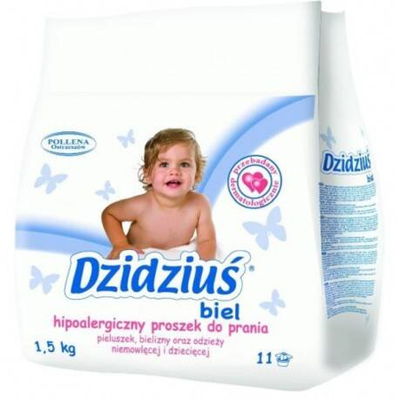 Dzidziuś Hiperalergiczny Proszek Do Prania Odzieży Niemowlęcej i Dziecięcej Biel 1,5kg