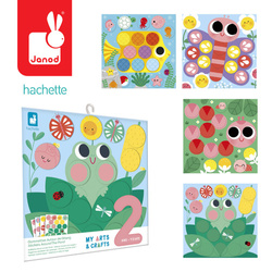 Janod Multizestaw kreatywny 2-latka My arts & crafts Okrągłe naklejki Wokół stawu 2+