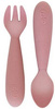 EZPZ Komplet Silikonowych Sztućców Mini Utensils Pastelowy Róż