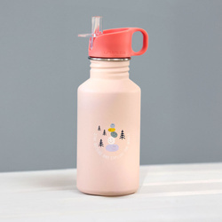 Lassig Bidon ze stali nierdzewnej z ustnikiem i uchwytem 500 ml Sunny Explorer rose/pink