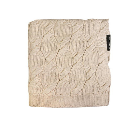 Lullalove Kocyk Premium Z Wełny Merino Beżowy