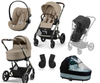 Cybex Balios S Lux 2.0 Wózek Głęboko-Spacerowy Almond Beige + Cloud G I-Size Fotelik Samochodowy 0-13kg + Osłony Przeciwdeszczowe + Adaptery