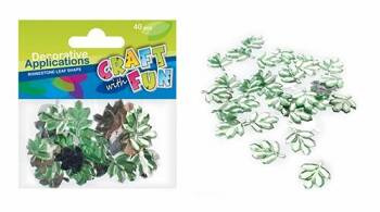 Craft With Fun Ozdoba Dekoracyjna Kryształki Listki 40szt