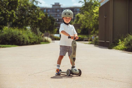 Scootandride Highwaykick 1 Jeździk i Hulajnoga 2w1 1-5 lat + Scootandride Kask S-M Olive 