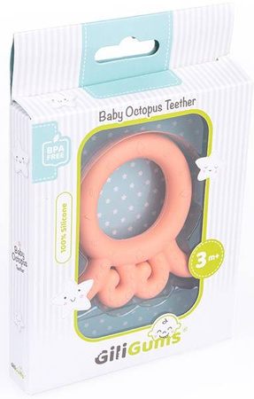 GiliGums Gryzak Ośmiornica Baby Brzoskwiniowy