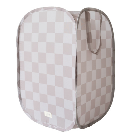 3 Sprouts Kosz Na Pranie i Zabawki Pop-Out Checkerboard Beige