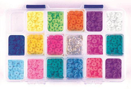Make It Real Zestaw do Tworzenia Bransoletek z Koralikami Heishi i Organizerem do Przechowywania