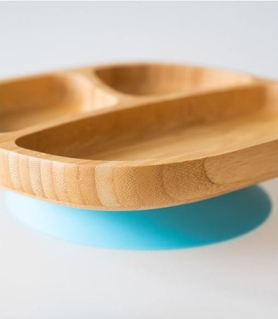 Eco Rascals Miseczka Trójdzielna Bambusowa z Przyssawką  Niebieski