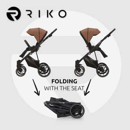 Riko Velar Up Wózek Głęboko-Spacerowy 04 Cognac