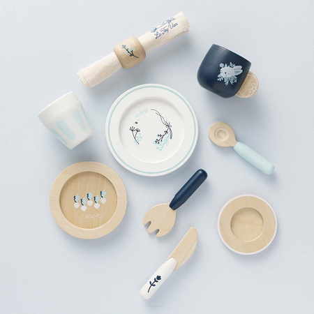 Le Toy Van Drewniany Zestaw Obiadowy Akcesoria Kuchenne