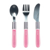 Canpol Babies Metalowe Sztućce Dla Dzieci (Łyżka, Widelec, Nóż) 9/477 Różowy