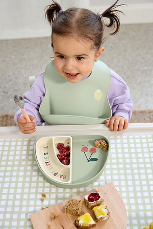 Lassig Zestaw silikonowych naczyń 3 el. Happy Fruit Lemon