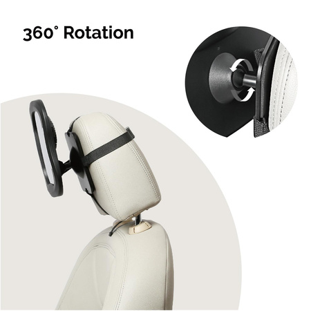 Titanium Baby Lusterko do obserwacji dziecka z LED i pilotem