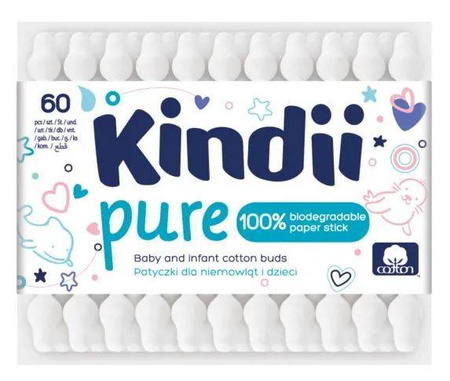 Patyczki dla Dzieci Kindii Pure 60 szt