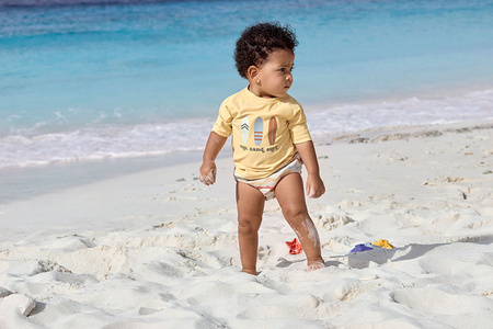 Lassig Koszulka z filtrem UV60 z krótkim rękawem Splash & Fun Deski surfingowe vanilla, rozm. 92