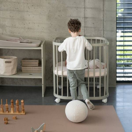 [OUTLET] Waldin Łóżeczko Dziecięce 7w1 z Materacem Oliwkowy