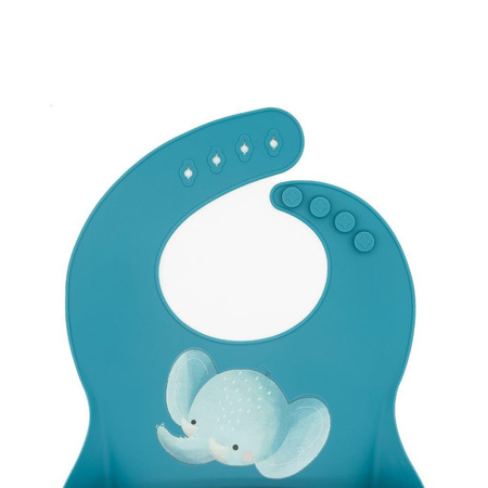 Sassi Śliniak silikonowy z kieszonką Słonik 