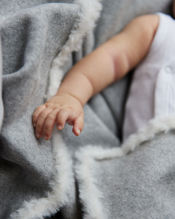 Piapimo Kocyk z Bawełny Organicznej 70×100 cm Szary