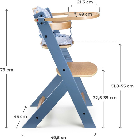 Kinderkraft Enock Krzesełko Do Karmienia Nordic Breeze