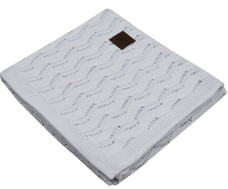 Kocyk Dzianinowy Bambusowy PLE-77 Biały