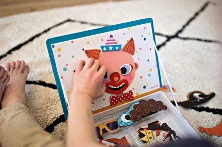Janod Magnetibook Magnetyczna Układanka Śmieszne Buzie Chłopiec