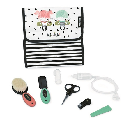 Miniland Zestaw Do Pielęgnacji Dziecka (7 produktów) - Czarno-Biały Magical