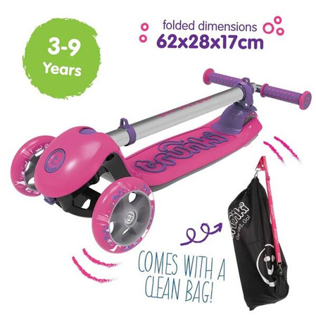 Trunki Składna Hulajnoga Duża Różowa