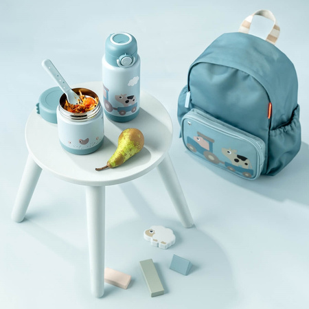 Done by Deer Termos Obiadowy Dla Dziecka Tiny Farm Blue 300ml