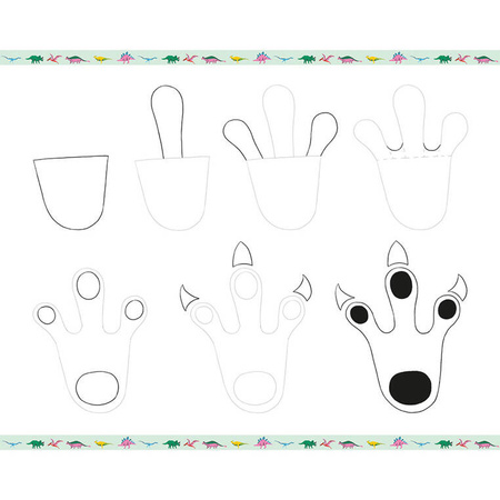 Janod Zestaw kreatywny Rysowanie krok po kroku Dinozaury 20 rysunków 7+