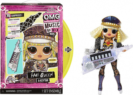 L.O.L. LOL Surprise OMG Remix Rock Lalka + Akcesoria Fame Queen z Keytarem Fame Queen and Keytar 577607