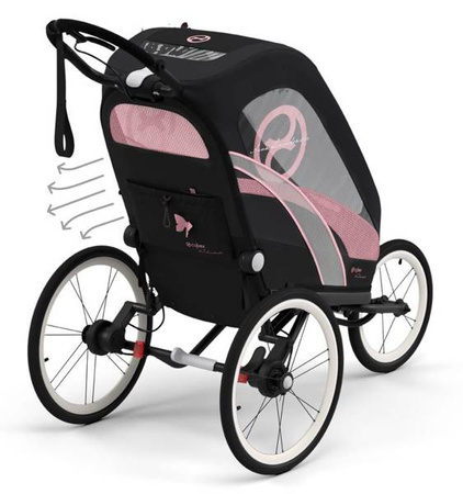 [OUTLET] Cybex Zeno Siedzisko Przyczepki Do Biegania Do Roweru Cybex Sports  Powder Pink by Anna Lewandowska