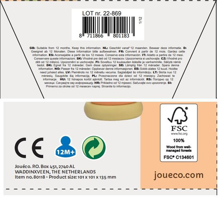 Joueco The Wildies Drewniana wieża tygrysek