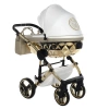 Tako Handcraft Glitter Wózek Głęboko-Spacerowy 02 White/Gold