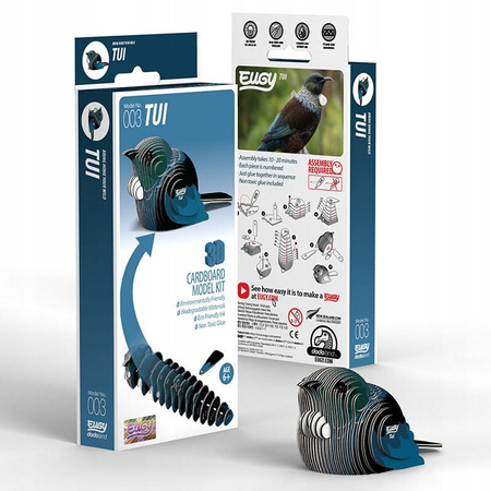 Eugy Eko 3D Układanka Ptak Kędziornik