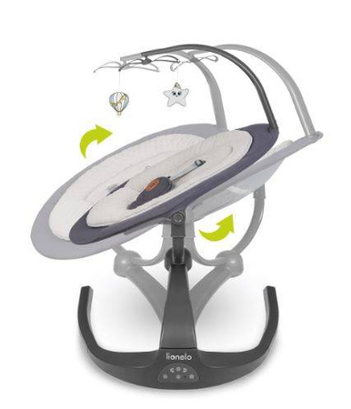 Lionelo Rina Bujaczek Leżaczek Grey Concentrate
