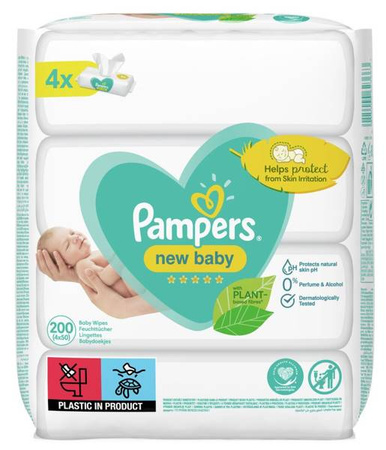 Pampers Chusteczki New Baby 4x50 szt