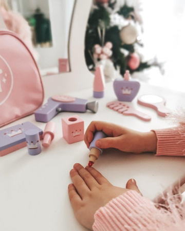 Joueco Drewniany zestaw Beauty do makijażu i kosmetyczka