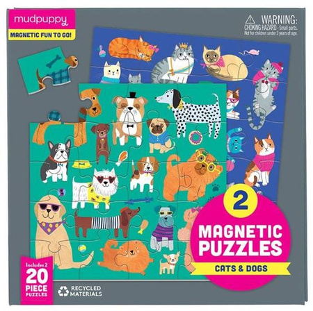 Mudpuppy Puzzle Magnetyczne Koty I Psy 4+