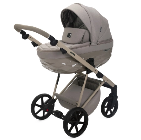 Adamex QUANTUM NATURA Wózek Głęboko-Spacerowy QN-4 Cappuccino