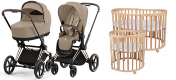 Cybex Priam 4.0 Wózek Głęboko-Spacerowy + Łóżeczko Waldin 7w1