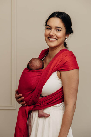 LennyLamb Chusta Do Noszenia Dzieci, Tkana Splotem Jodełkowym, Bawełna - Mała Jodełka Sedona - Rozmiar S