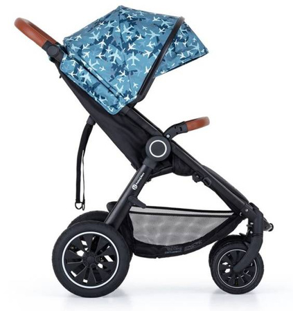 Petite&Mars Stelaż Wózka Spacerowego Street+ RWS Oak + Budka Do Wózka Limited 100 Koła Gumowe Planes