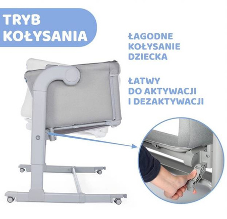 Chicco Next2Me Magic New 2023 Łóżeczko Dostawne Dla Dzieci Cool Grey
