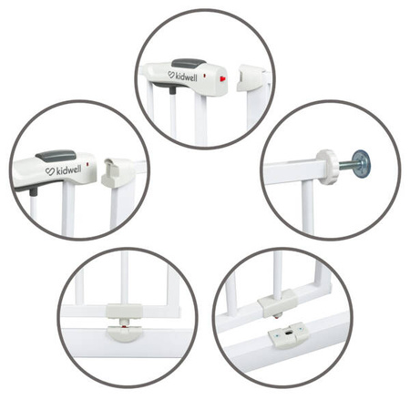 Kidwell Guarda Bramka Zabezpieczajaca 74-104 cm Biała