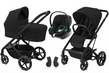 Cybex Balios S Lux Wózek Głęboko-Spacerowy + Aton B2 i-Size Fotelik Samochodowy 0-13 kg Zestaw 3w1 Deep Black