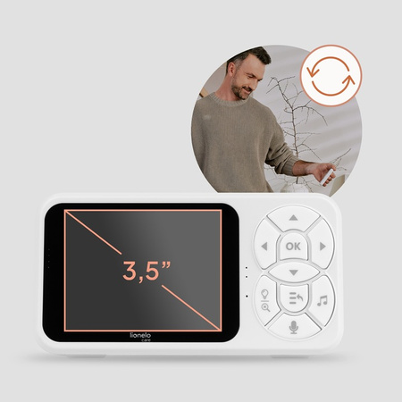 Lionelo Babyline 3.4 Care Niania Elektroniczna White