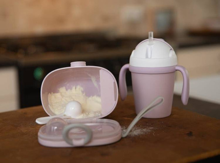 Bo Jungle Kubek do Picia ze Słomką BioPlastik CPLA Pink 