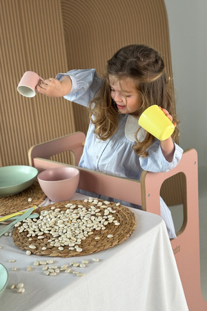 Baby Wood Slim M Double Kitchen Helper Różowy