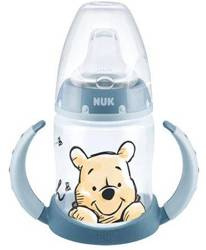 Nuk First Choice Butelka z Uchwytami i Wskaźnikiem Temperatury 150ml Kubuś Puchatek Ustnik Silikonowy Niekapek Niebieski