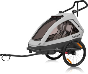 Lionelo Cama - Podwójna Przyczepka Rowerowa Grey Stone